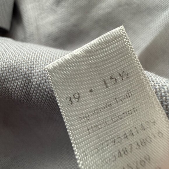 Eton Convertible Cuff Signature Twill Slim Cotton 15.5 Gray Mens Premium Office - Picture 12 of 15